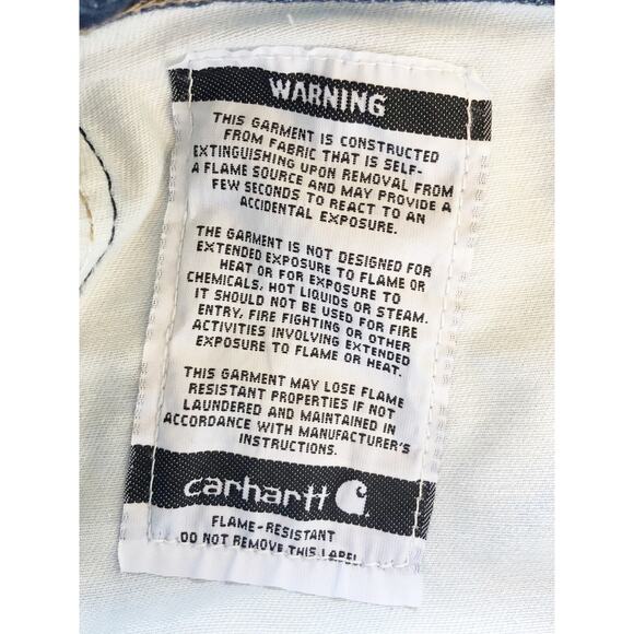 Carhartt Jeans 40 X 30 Flame Resistant 3 HRC Blue Jeans - Picture 4 of 7
